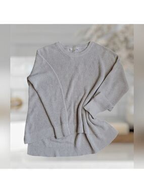 Michael Kors Large Linen Cotton Ribbed Sweater